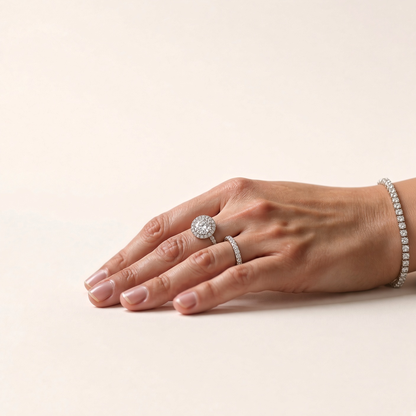 Halo Bridal Set